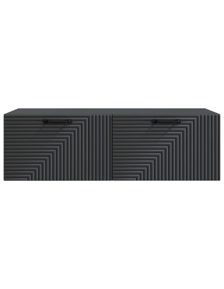 Mobile Porta TV da Muro Montaggio a parete Nero 98 x 41 x 30 cm