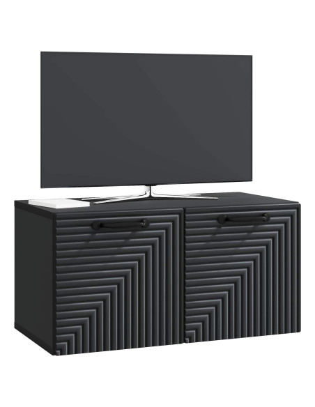 Mobile Porta TV da Muro Nero 59,5 x 31 x 30 cm