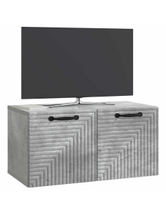 Mobile Porta TV da Muro Grigio Cemento 59,5 x 31 x 30 cm 2