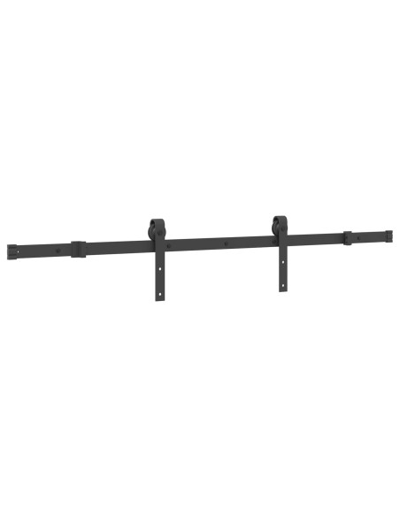 Porta scorrevole NARVIK Naturale e Nero 80 x 210 cm (152,5 cm)