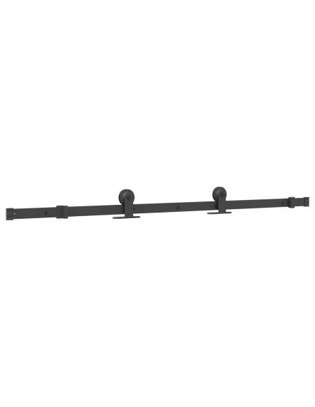Porta scorrevole NARVIK Naturale e Nero 80 x 210 cm (152,5 cm)