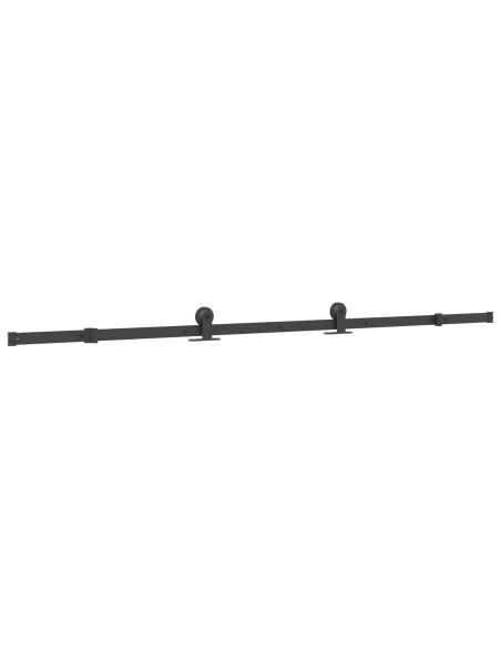 Porta scorrevole NARVIK Naturale e Nero 80 x 210 cm (213,5 cm)