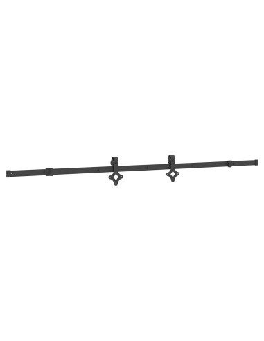 Porta scorrevole NARVIK Naturale e Nero 80 x 210 cm (213,5 cm)