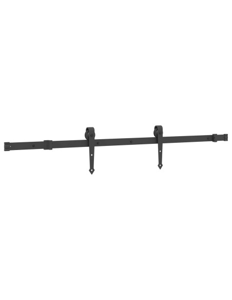 Porta scorrevole NARVIK Naturale e Nero 80 x 210 cm (152,5 cm)