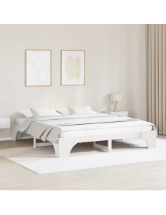 Struttura del letto Bianco 180 x 200 cm Pino massello