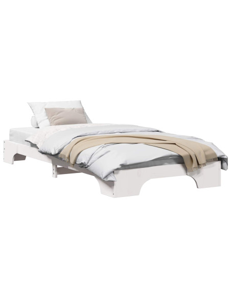Struttura del letto Bianco 80 x 200 cm Pino massello