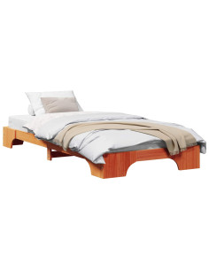 Struttura del letto Marrone cerato 80 x 200 cm Pino massello 2