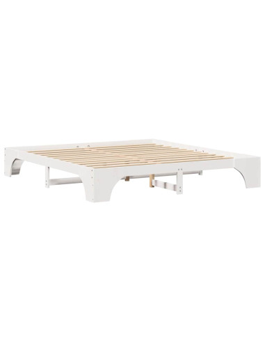 Struttura del letto Bianco 200 x 200 cm Pino massello