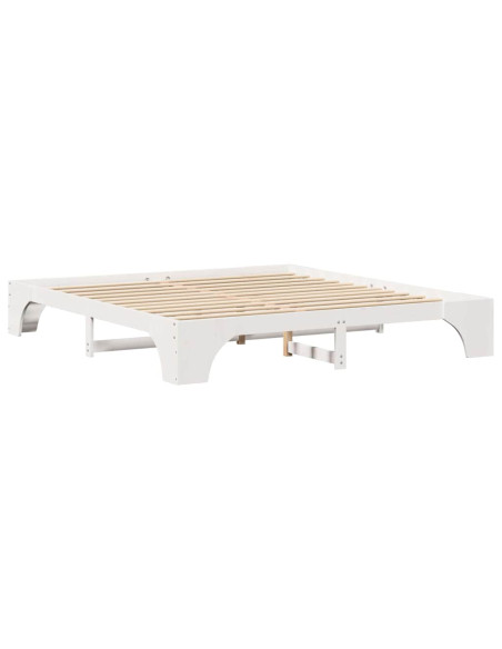 Struttura del letto Bianco 200 x 200 cm Pino massello