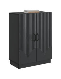 Credenza Nero 66 x 34,5 x 87 cm Legno ingegnerizzato 2