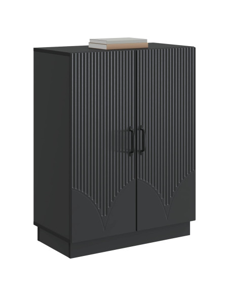 Credenza Nero 66 x 34,5 x 87 cm Legno ingegnerizzato