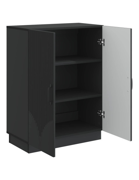 Credenza Nero 66 x 34,5 x 87 cm Legno ingegnerizzato