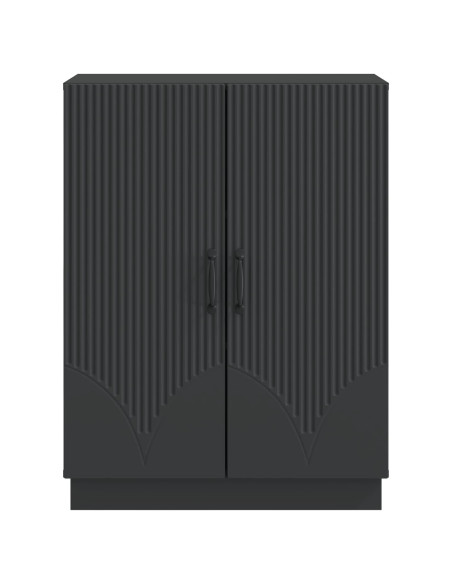 Credenza Nero 66 x 34,5 x 87 cm Legno ingegnerizzato