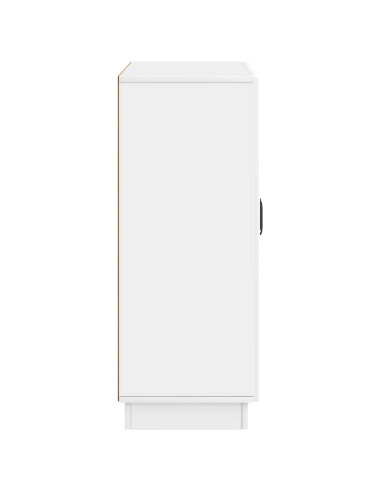 Credenza Bianco Lucido 66 x 34,5 x 87 cm Legno ingegnerizzato