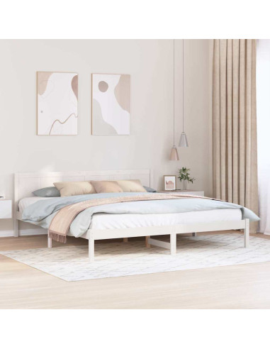Struttura del letto Bianco 180 x 200 cm Legno massello di pino