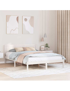 Struttura del letto Bianco 150 x 200 cm Legno massello di pino