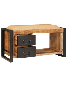 Panchina con contenitore Marrone Legno massello di mango 2