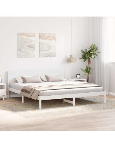 Struttura del letto Bianco 180 x 200 cm Legno massello di pino