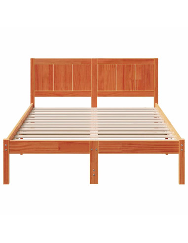 Struttura del letto Marrone 135 x 190 cm Legno massello di pino
