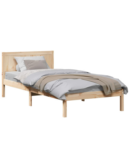 Struttura del letto Marrone 90 x 190 cm Legno massello di pino