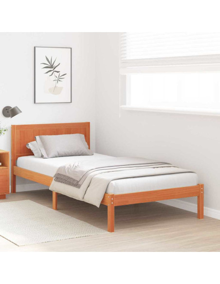 Struttura del letto Marrone 90 x 190 cm Legno massello di pino