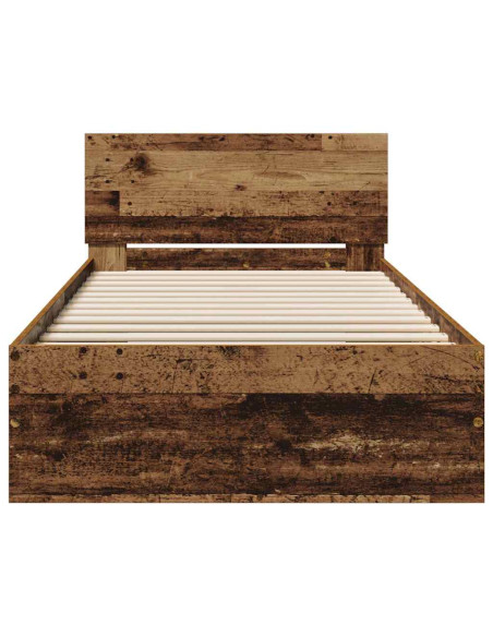 Struttura del letto Legno vecchio 90 x 190 cm Legno multistrato