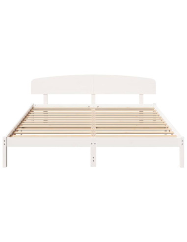 Struttura del letto Bianco 200 x 200 cm Pino massello