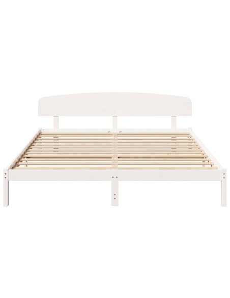 Struttura del letto Bianco 200 x 200 cm Pino massello