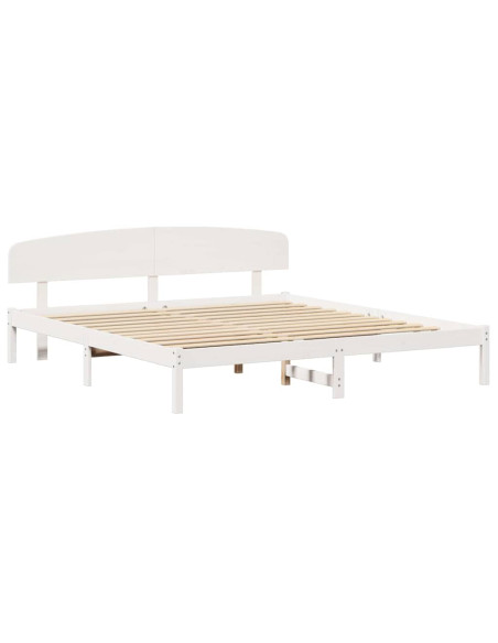 Struttura del letto Bianco 180 x 200 cm Pino massello