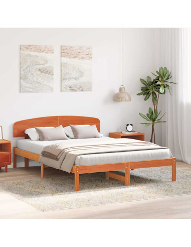 Struttura del letto Marrone cerato 150 x 200 cm Pino massello