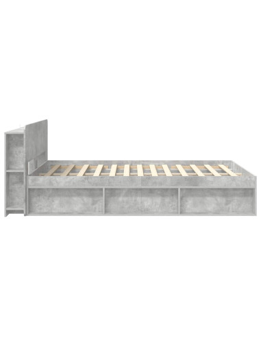 Telaio del letto con storage Grigio Cemento 140 x 200 cm