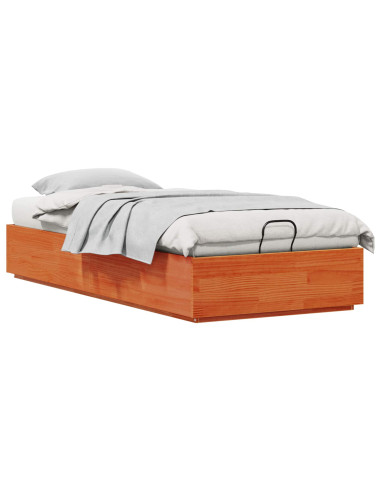 Letto ottomano Marrone Cera 75 x 190 cm Legno di pino massiccio