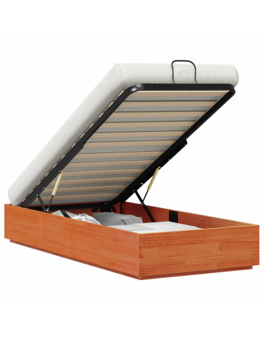 Letto ottomano Marrone Cera 75 x 190 cm Legno di pino massiccio