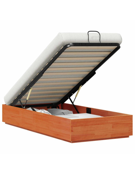 Letto ottomano Marrone Cera 75 x 190 cm Legno di pino massiccio
