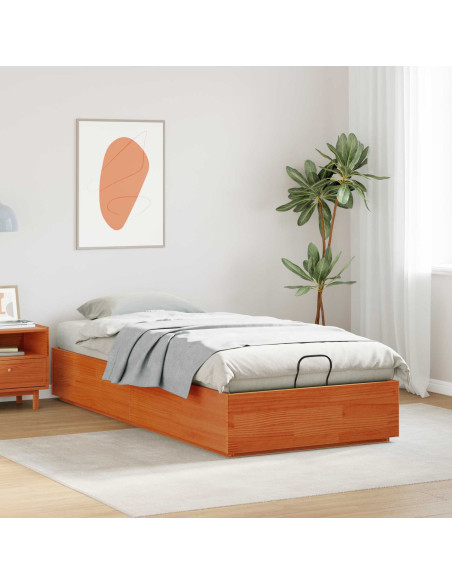 Letto ottomano Marrone Cera 75 x 190 cm Legno di pino massiccio