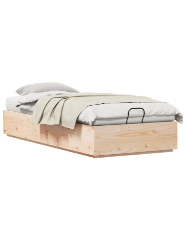 Letto ottomano Naturale 90 x 200 cm Legno di pino massiccio