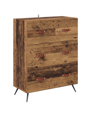 Cassettiera con cassetto Legno vecchio 69,5 x 34 x 90 cm