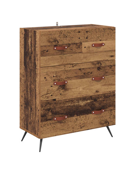 Cassettiera con cassetto Legno vecchio 69,5 x 34 x 90 cm