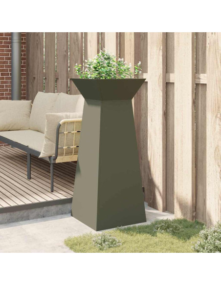 Vaso a Pilastro Oliva 40 x 40 x 100 cm