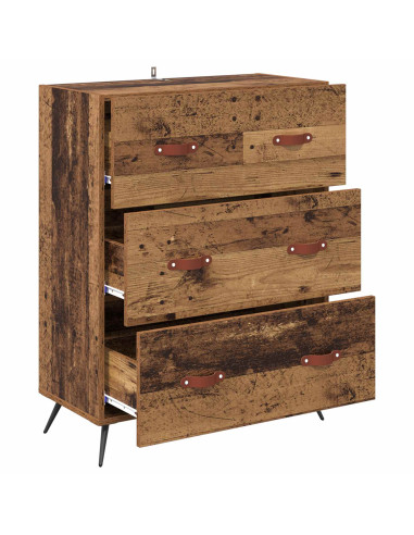 Cassettiera con cassetto Legno vecchio 69,5 x 34 x 90 cm