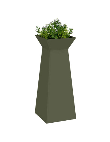 Vaso a Pilastro 2 pcs Oliva 40 x 40 x 100 cm