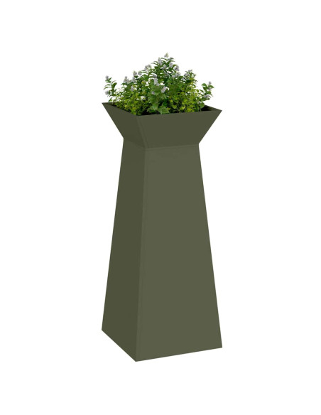 Vaso a Pilastro 2 pcs Oliva 40 x 40 x 100 cm