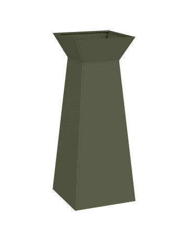 Vaso a Pilastro 2 pcs Oliva 40 x 40 x 100 cm