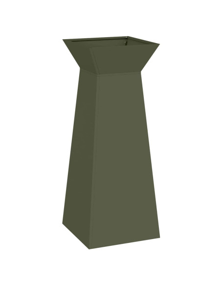 Vaso a Pilastro 2 pcs Oliva 40 x 40 x 100 cm