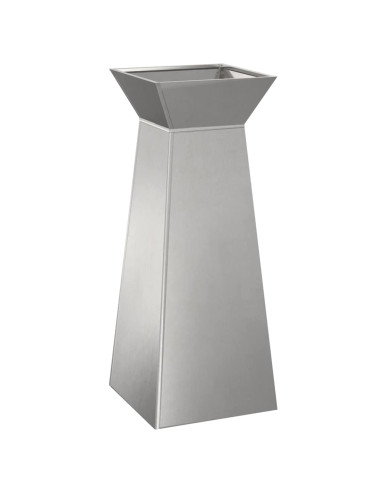Vaso a Pilastro 2 pcs Argento 40 x 40 x 100 cm