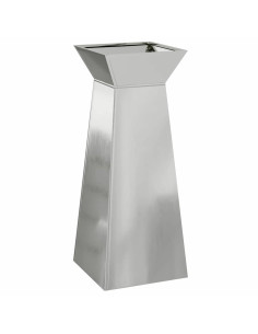 Vaso a Pilastro Argento 40 x 40 x 100 cm 2