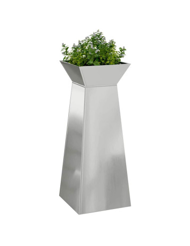Vaso a Pilastro Argento 40 x 40 x 100 cm