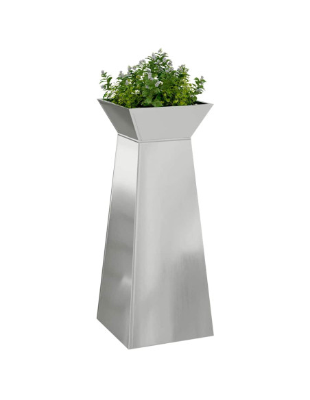 Vaso a Pilastro 2 pcs Argento 40 x 40 x 100 cm