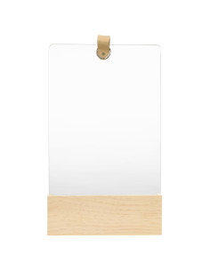 Specchio da Parete in Legno Massello di Pino 23x39,5 cm 2