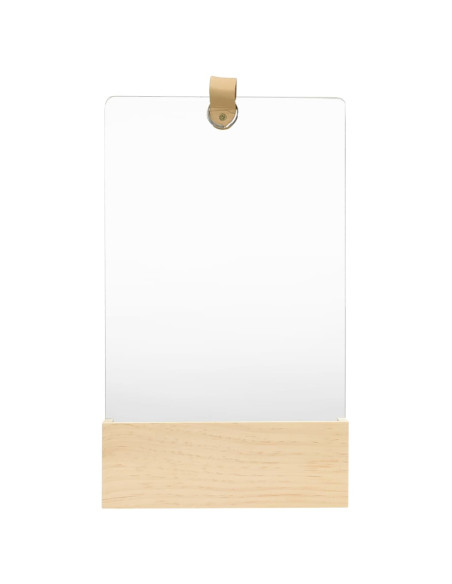 Specchio da Parete in Legno Massello di Pino 23x39,5 cm